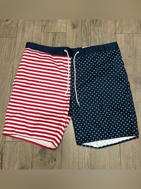 American flag swim trunks board shorts 3XL